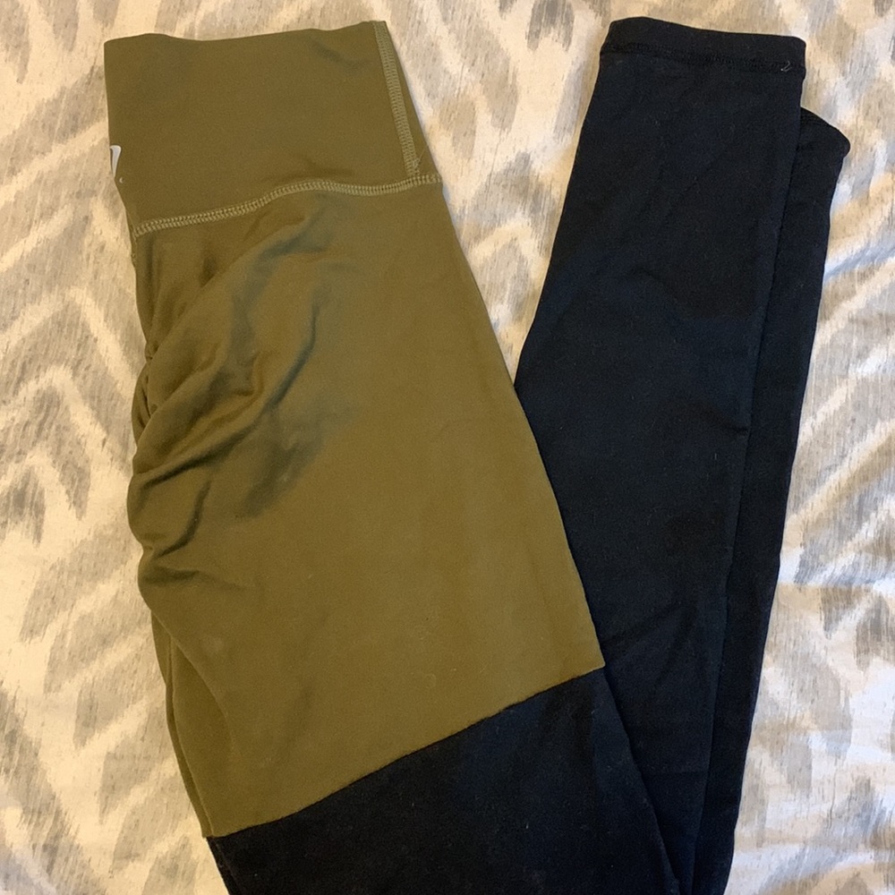 Muscle Nation Two Tone Leggings green/black M